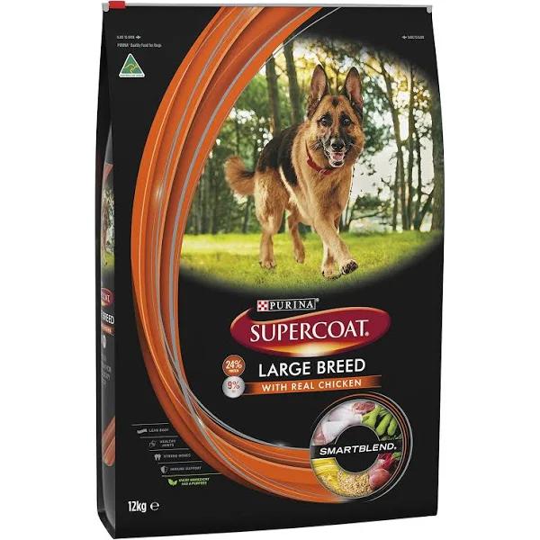 Supercoat Adult Dry Dog Food Large Breed with Real Chicken 12kg