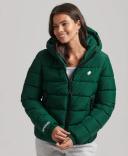 Superdry Spirit Sports Puffer Jacket Dark Green Women - 18