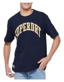 Superdry Varsity Embroidered Tee in Deep Navy XXXL