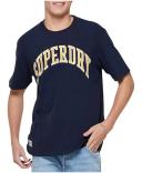 Superdry Varsity Embroidered Tee in Risk Red S