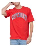 Superdry Varsity Embroidered Tee in Risk Red S