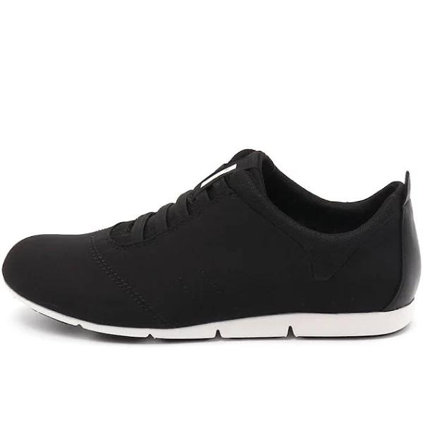 Supersoft Galaxy Black Fabric Black Womens Sneakers Sport Walking Shoes