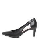 Supersoft Madden Black Leather Black Womens Medium Heels Pumps Shoes