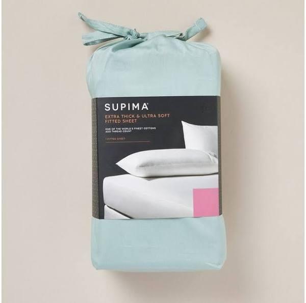 Supima 400 Thread Count Cotton Fitted Sheet | Green | Queen Bed