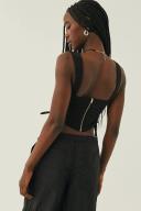 Supré - Rose Lace Up Corset - Black