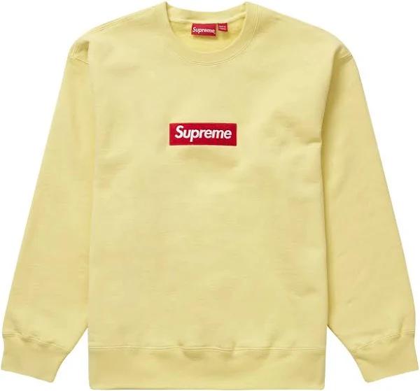 Supreme Box Logo Crewneck (FW22) Pale Yellow