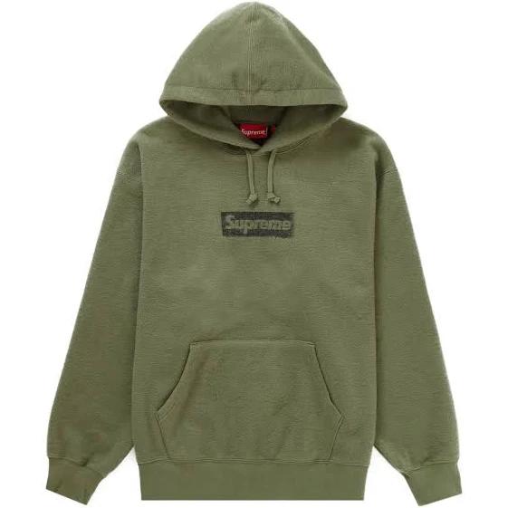 Supreme Inside Out Box Logo Hooded Sweatshirt Light Olive
