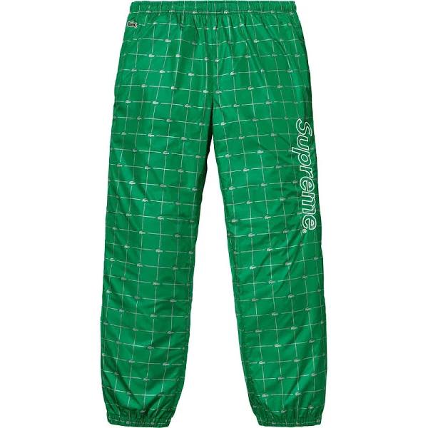 Supreme Lacoste Reflective Grid Nylon Track Pant Green