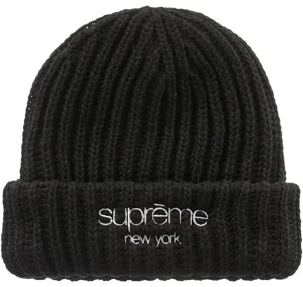 Supreme Ribbed Beanie (FW22) Black