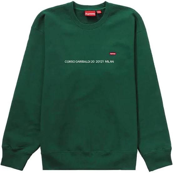 Supreme Small Box Crewneck (Milan Shop Exclusive) Dark Pine