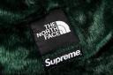Supreme The North Face Faux Fur Nuptse Jacket Green