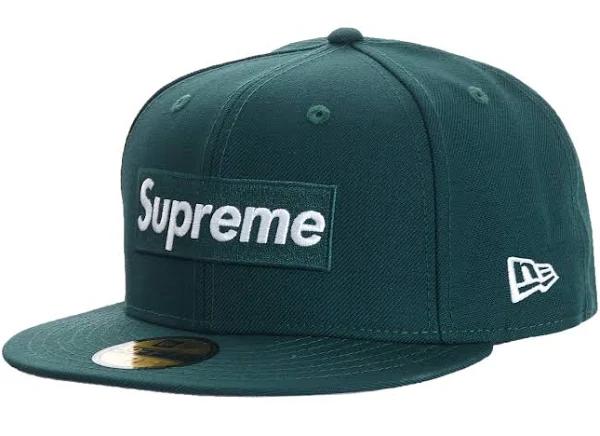 Supreme World Famous Box Logo New Era Dark Green