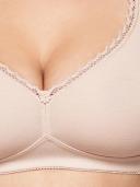 Susa 7758-103 Cotton Cappuccino Beige Solid Colour Soft Bra