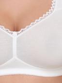 Susa Organic Cotton White Non Wired Bra 7758