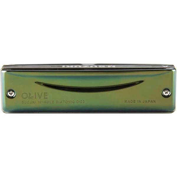 Suzuki Harmonica Olive C20 10 Hole Diatonic Harmonica - Key of C