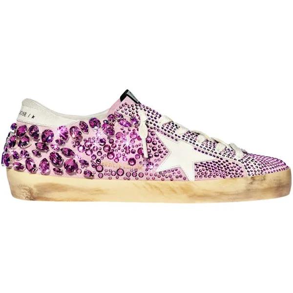 Swarovski Golden Goose Super-Star Trainers, Men's, Pink