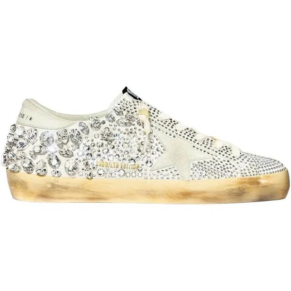 Swarovski Golden Goose Super-Star Trainers, Men's, White