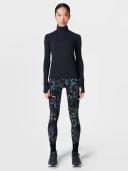 Sweaty Betty Womens Black Floral Print Power Workout High-Rise Stretch-jersey Leggings S