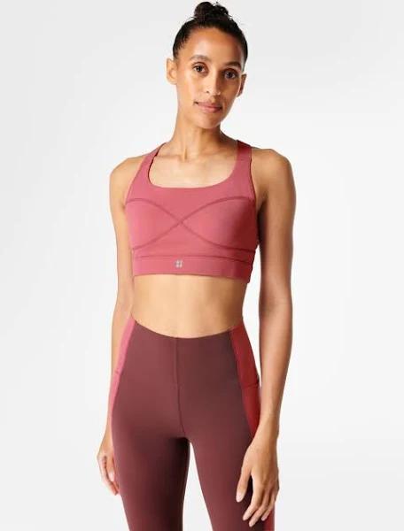 Sweaty Betty Power Medium Impact Sports Bra, Pink, Women's L