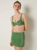 Swim Shimmer Cover-Up Mini Skirt, Green, S - Women's Bikini Bottoms - Pink