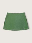 Swim Shimmer Cover-Up Mini Skirt, Green, S - Women's Bikini Bottoms - Pink