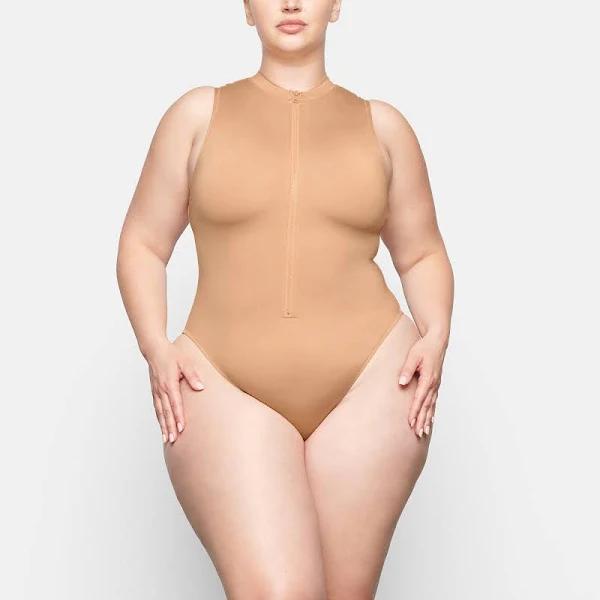 Swim Zip Front Sleeveless One Piece | Ochre