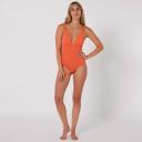 Swimwear | Hyams Plunge One Piece | Ocean and Earth 6 / Chocolate