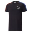 T7 Iconic Men's T-Shirt in Black/Royal Sapphire, Size 2XL, Cotton/Polyester by Puma