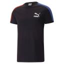 T7 Iconic Men's T-Shirt in Black/Royal Sapphire, Size XL, Cotton/Polyester by Puma