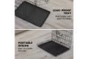 Taily Pet Crate Metal Dog Cage & Cover 48" Inch