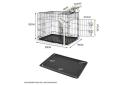 Taily Pet Crate Metal Dog Cage & Cover 48" Inch