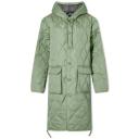 Taion Women's Hood Down Coat in Sage Green, Size Large | END. Clothing
