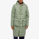 Taion Women's Hood Down Coat in Sage Green, Size Large | END. Clothing