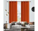 Taj Faux Silk Eyelet Curtain 138x220cm Orange - Single - AfterPay & zipPay Available