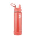 Takeya Actives Insulated Water Bottle w/Straw Lid, Coral, 24 Ounces