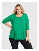 Taking Shape Bamboo Base 3/4 Sleeve Top Green 14