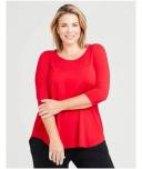 Taking Shape Bamboo Base 3/4 Sleeve Top in Black 20