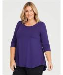 Taking Shape Bamboo Base 3/4 Sleeve Top in Black 20