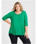 Taking Shape Bamboo Base 3/4 Sleeve Top in Black 20