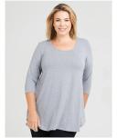 Taking Shape Bamboo Base 3/4 Sleeve Top in Black 22