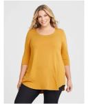 Taking Shape Bamboo Base 3/4 Sleeve Top in Black 24