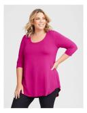 Taking Shape Bamboo Base 3/4 Sleeve Top Pink 22