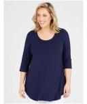 Taking Shape Bamboo Base 3/4 Sleeve Top Pink 22