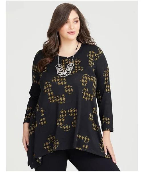 Taking Shape Fleur Check Snug Tunic in Black Multi Assorted 14