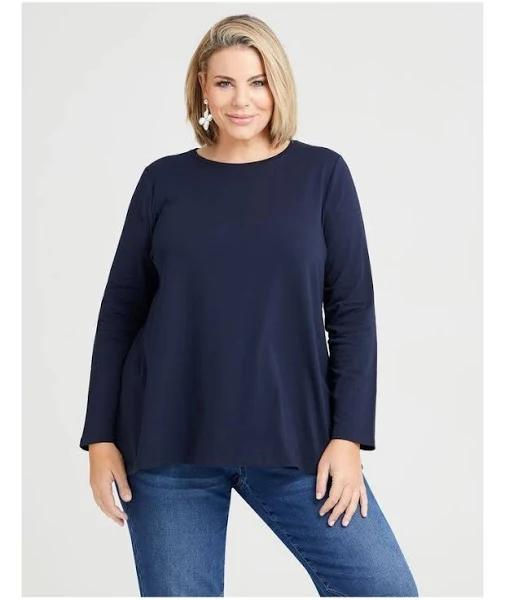 Taking Shape Organic Long Sleeve Basic Top Blue 12