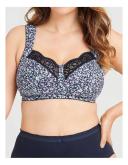 Taking Shape Wirefree Cotton Comfort Bra in Floral Print Assorted 24E
