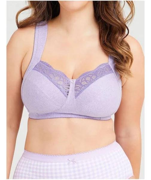 Taking Shape Wirefree Cotton Comfort Bra in Purple 20 E