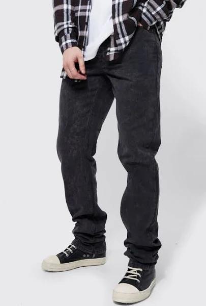 Tall Overdyed Straight Leg Stacked Jean
