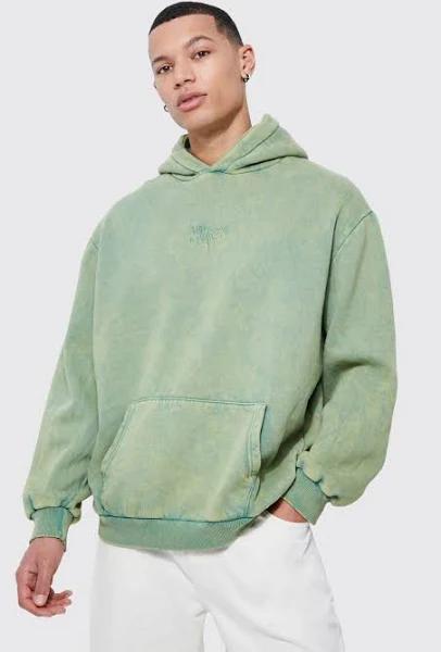 Tall Oversized Washed Man Hoodie