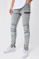 Tall Skinny Fit Large Biker Panel Jean